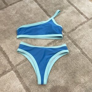 Shein small blue bathing suit